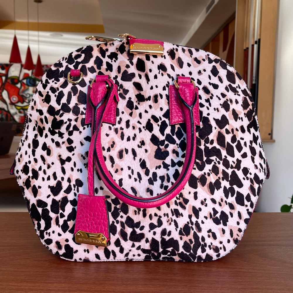 Burberry Orchard Leather Purse | Calf Hair Animal Print